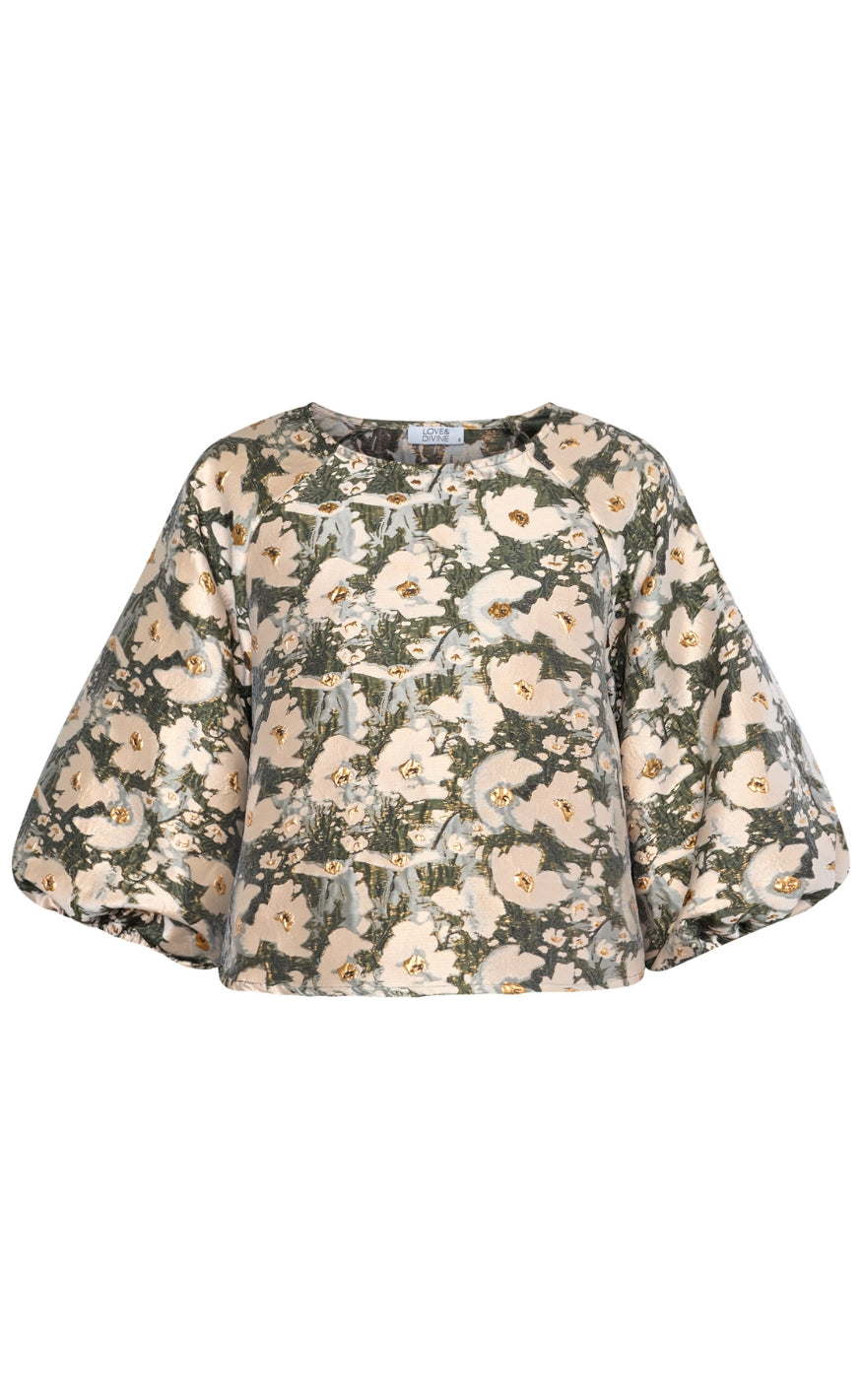 Love & Divine Topp - Love1639 - Green Flower